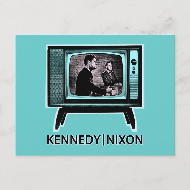 Kennedy Nixon 1960 TV-debatt Vykort (Framsida)