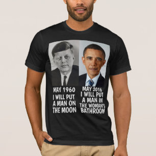 KENNEDY OBAMA MAN PÅ MÅNE BATHROOM T-Shirts