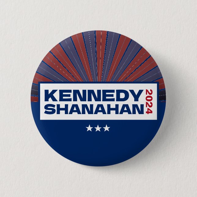 Kennedy och Shanahan 2024 Valpin Button Knapp (Framsida)