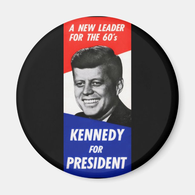 Kennedy Presidentens Kampanj 1960 Magnet (Framsidan)