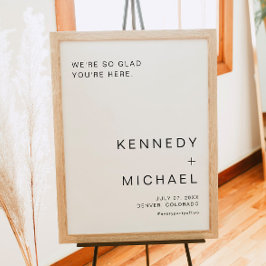 KENNEDY Simple Modern Minimalist Bröllop Välkommen Poster