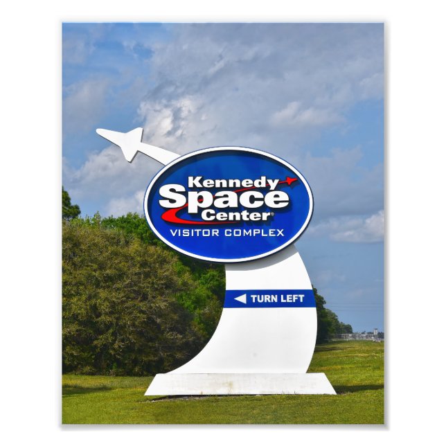 Kennedy Space Center Besökscenter skylt (Framsidan)