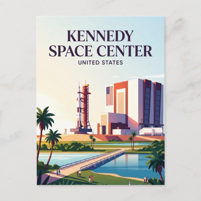 Kennedy Space Center Florida Vykort (Framsida)