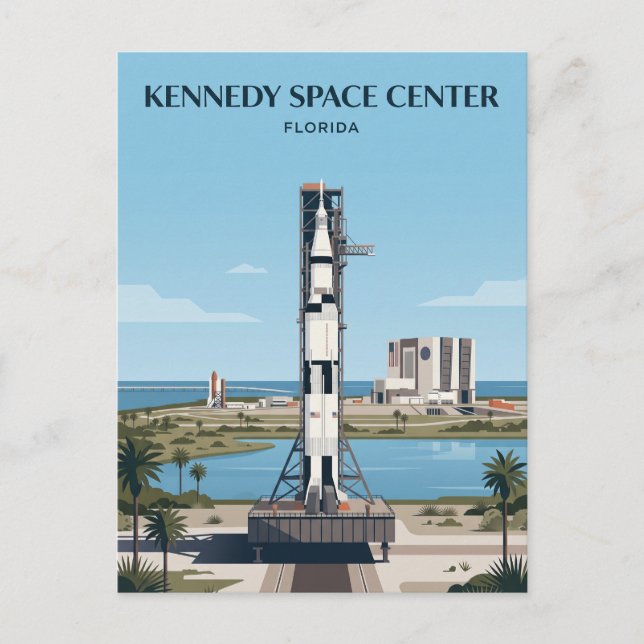 Kennedy Space Center Florida Vykort (Framsida)