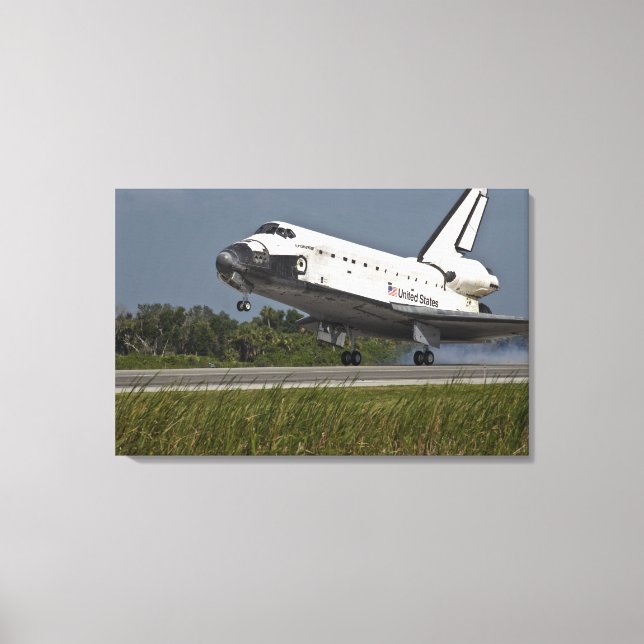 Kennedy Space Center i Shuttle Endeavor landar Canvastryck (Framsida)