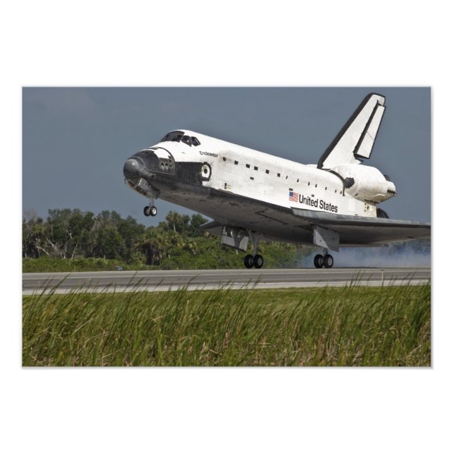 Kennedy Space Center i Shuttle Endeavor landar Fototryck (Framsidan)