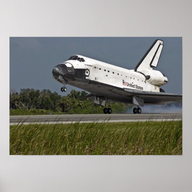 Kennedy Space Center i Shuttle Endeavor landar Poster (Framsidan)