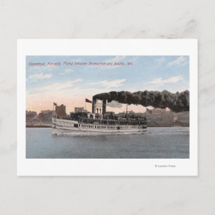 Kennedy Steamboat Lämnar för Bremerton Vykort