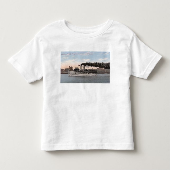 Kennedy Steamboat som lämnar för Bremerton T-shirt (Framsida)