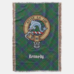 Kennedyklanens vapen över tartan filt