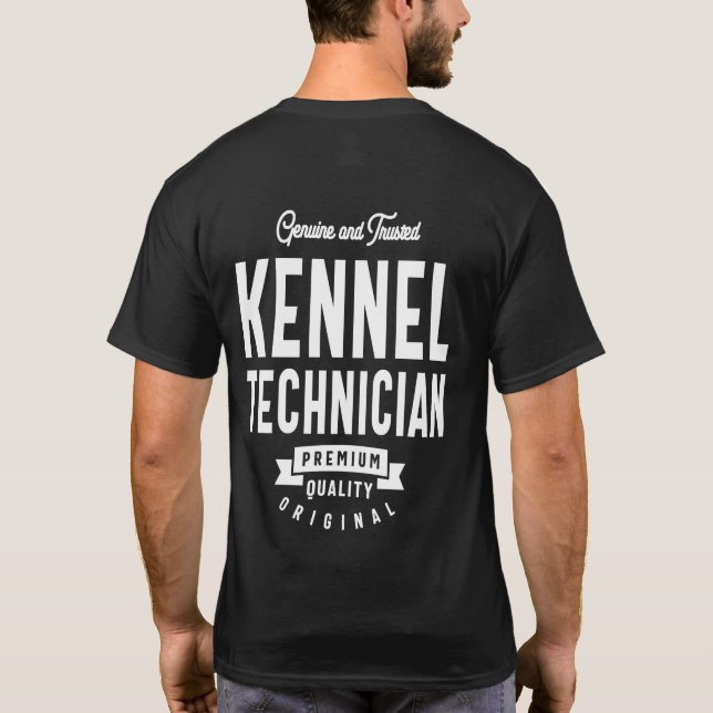 Kennel Technician Job Title Gift T Shirt (Baksida)
