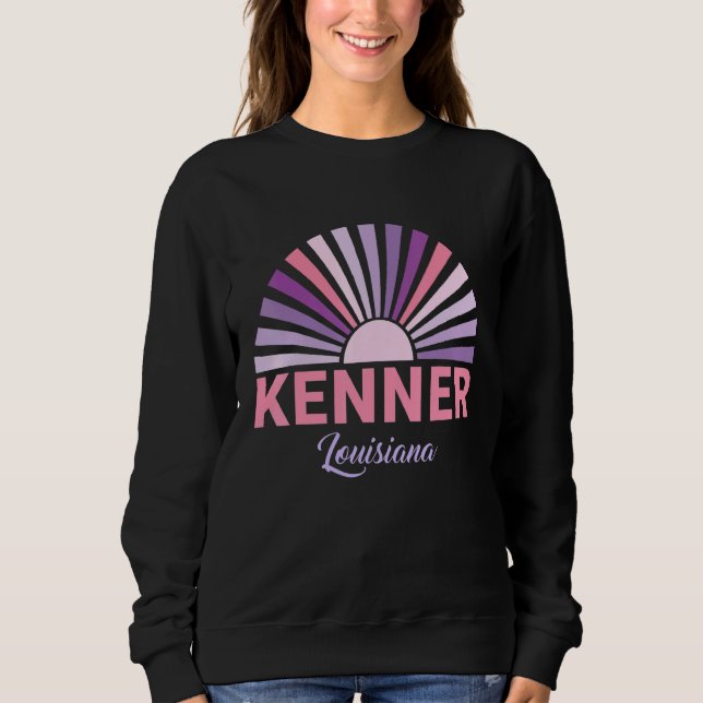 Kenner Louisiana Sunset Retro City State Kärlek T Shirt (Framsida)