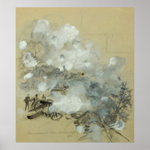 Kennesws bombattentat av Alfred Rudolph Waud Poster