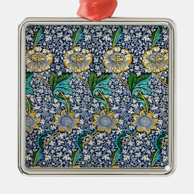 Kennet Mönster (av William Morris) Ceramic Ornamen Julgransprydnad Metall (Framsidan)
