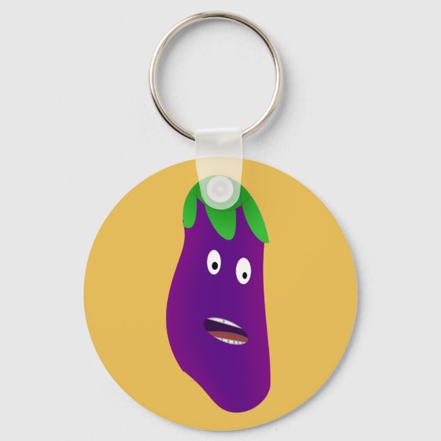 Kenneth Yoncich överraskade Eggplant Nyckelring (Framsida)