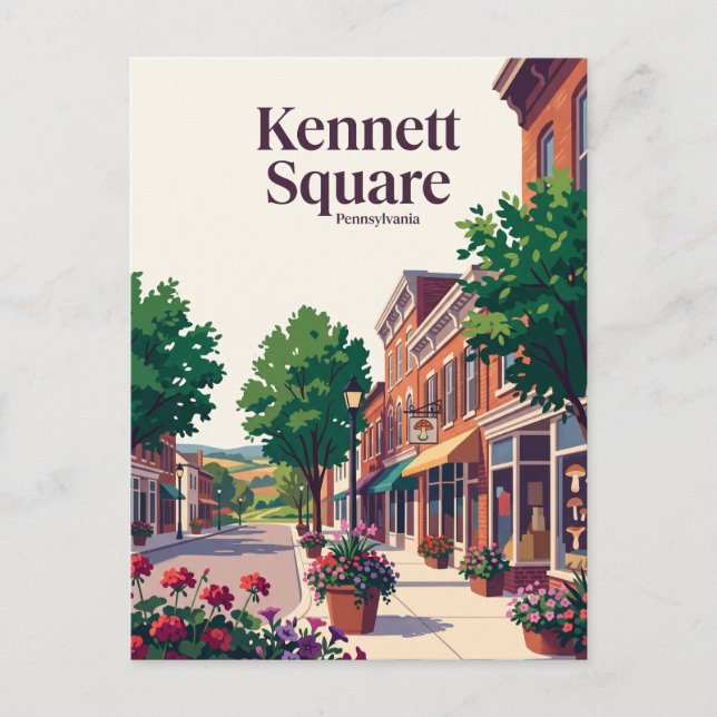 Kennett Square, Pennsylvania Vykort (Framsida)
