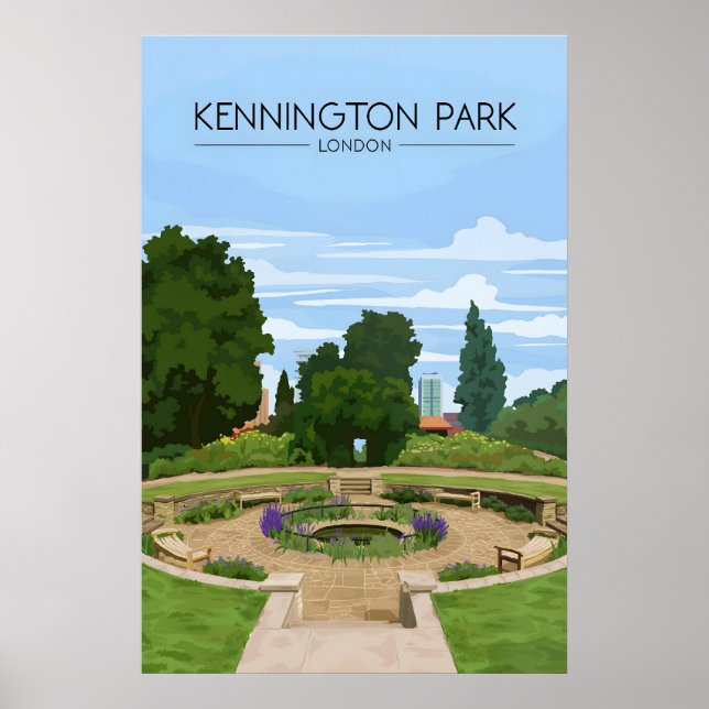 Kennington Park London Resemålning Affisch (Framsidan)