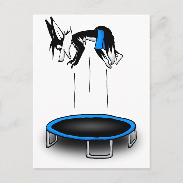 Kenny on trampoline vykort (Framsida)