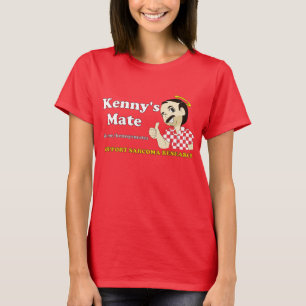 Kennys matta röda Utslagsplats-Skjorta T Shirt