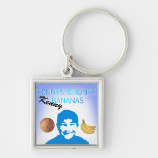 KennysChunkyBananas KeyChain Fyrkantig Silverfärgad Nyckelring