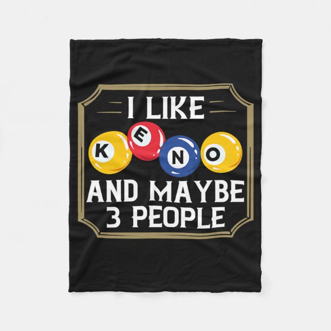 Keno Game Player-kortplats Maskin Numbers Casino  Fleecefilt (Framsidan)