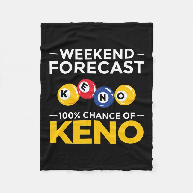 Keno Game Player-kortplats Maskin Numbers Casino  Fleecefilt (Framsidan)