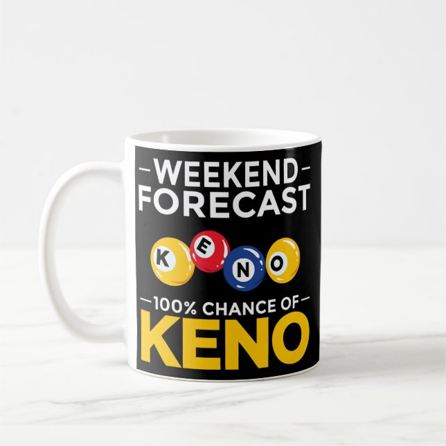 Keno Game Player-kortplats Maskin Numbers Casino  Kaffemugg (Vänster)