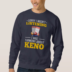 Keno Game Player-kortplats Maskin Numbers Casino  Lång Ärmad Tröja