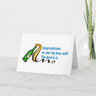 Keno-kort: Grattisar på din stora Keno-seger Kort