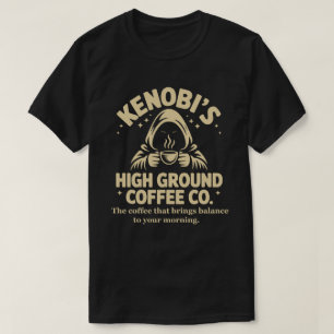 Kenobi High Ground Kaffe  Jedi  T Shirt