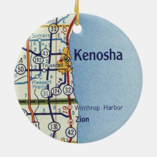 Kenosha Classic Karta Julgransprydnad Keramik
