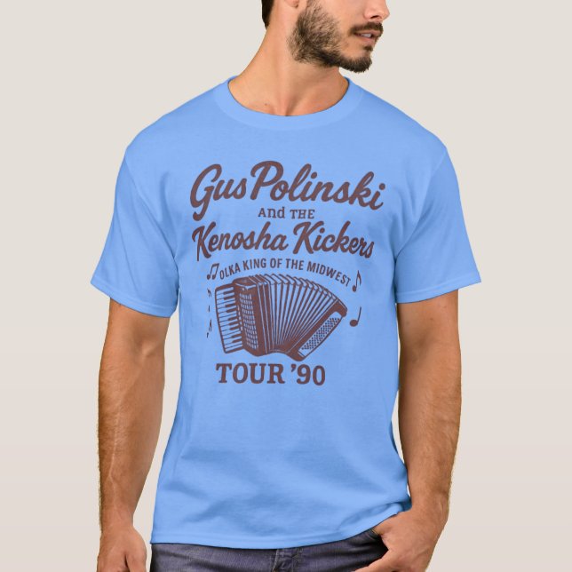 Kenosha Kickers Shirt - Polka Kung Tour ’90’ T Shirt (Framsida)