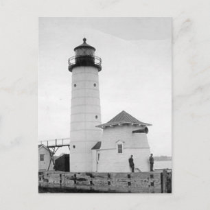 Kenosha North Pier Lighthouse Vykort