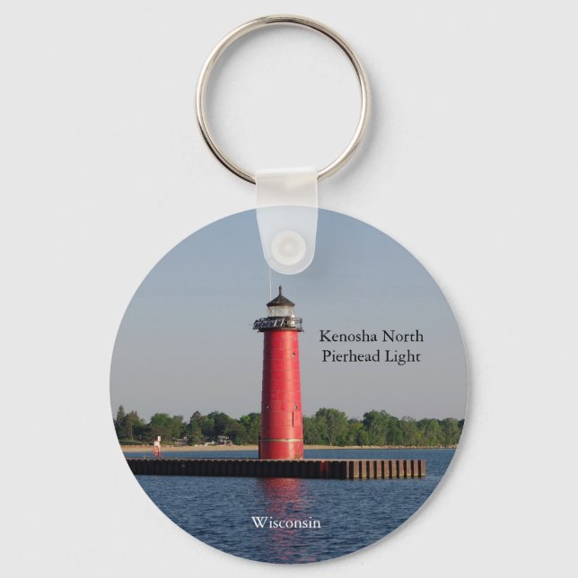 Kenosha North Pierhead Light nyckelring (Framsida)