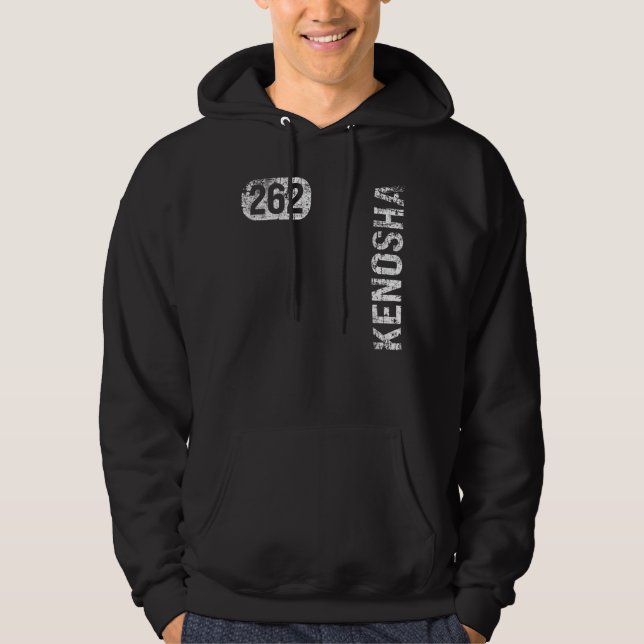 Kenosha Wisconsin 262 Area Code Vintage Retro Hoodie (Framsida)