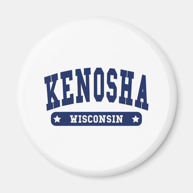 Kenosha Wisconsin College Stil T shirts Magnet (Framsidan)