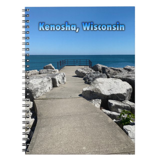 Kenosha, Wisconsin på Sjö Michigan Anteckningsbok (Framsidan)