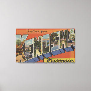 Kenosha Wisconsin - stora brevplatser Canvastryck