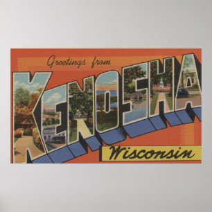 Kenosha Wisconsin - stora brevplatser Poster