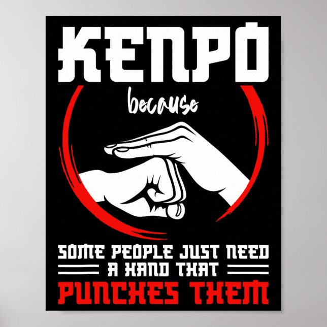 Kenpo Fighter Weapon Kenpo Instruktör Karate Marti Poster (Framsidan)