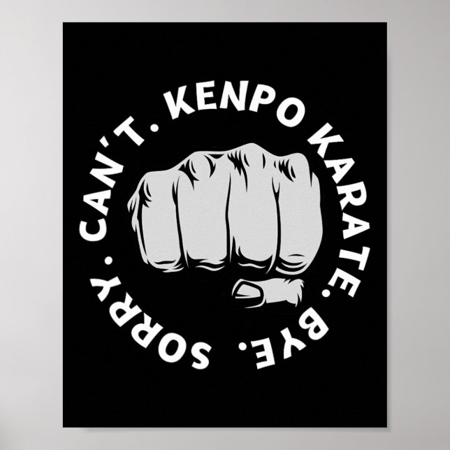 Kenpo Karate Adjö Funny American Kenpo Poster (Framsidan)