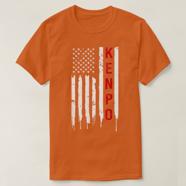 Kenpo Karate American Flag T Shirt (Design framsida)