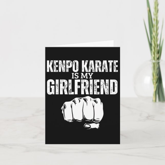 Kenpo Karate är min flickvän Funny American Kenpo Kort (Framsida)