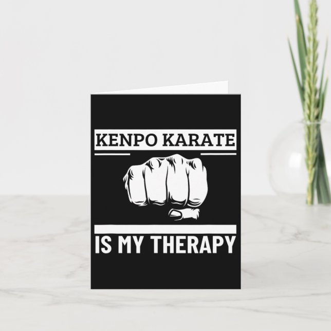 Kenpo Karate är min terapi Funny American Kenpo Kort (Framsida)