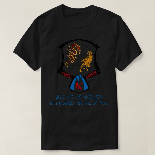 Kenpo Karate Blue Bälte Say T Shirt (Design framsida)