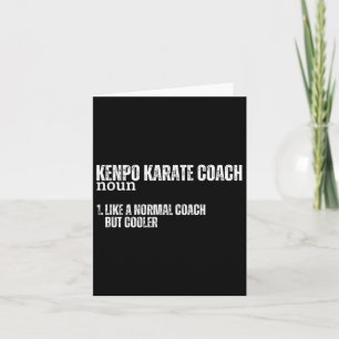 Kenpo Karate Coach Definition Funny Proud American Kort