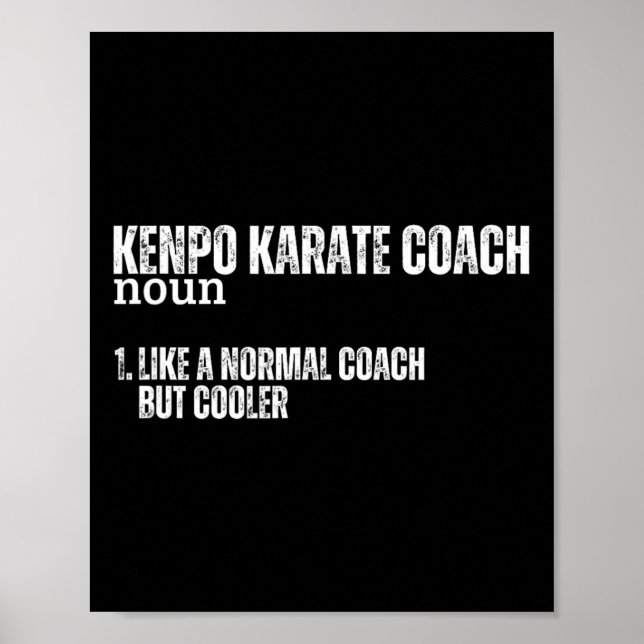 Kenpo Karate Coach Definition Funny Proud American Poster (Framsidan)