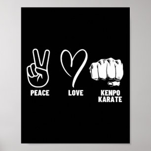 Kenpo Karate Coach Peace Kärlek American Kenpo Poster