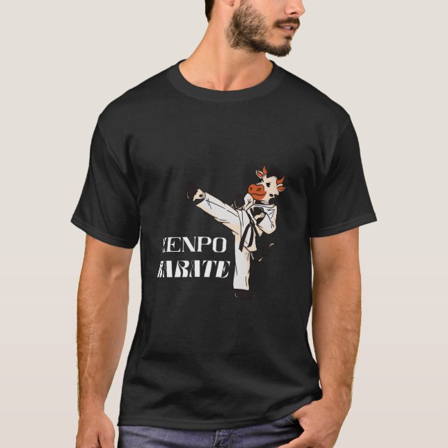 Kenpo Karate Cow Mial Kempo Karate Japanese Fighti T Shirt (Framsida)