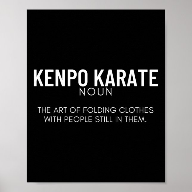 Kenpo Karate Definition Funny American Kenpo Poster (Framsidan)